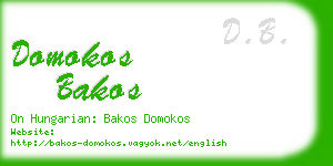 domokos bakos business card